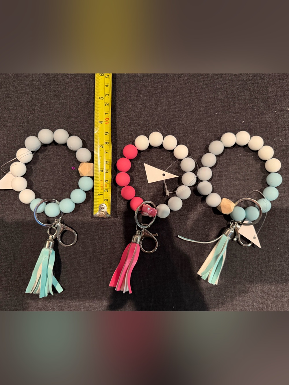 3 Large Keychain Bracelets